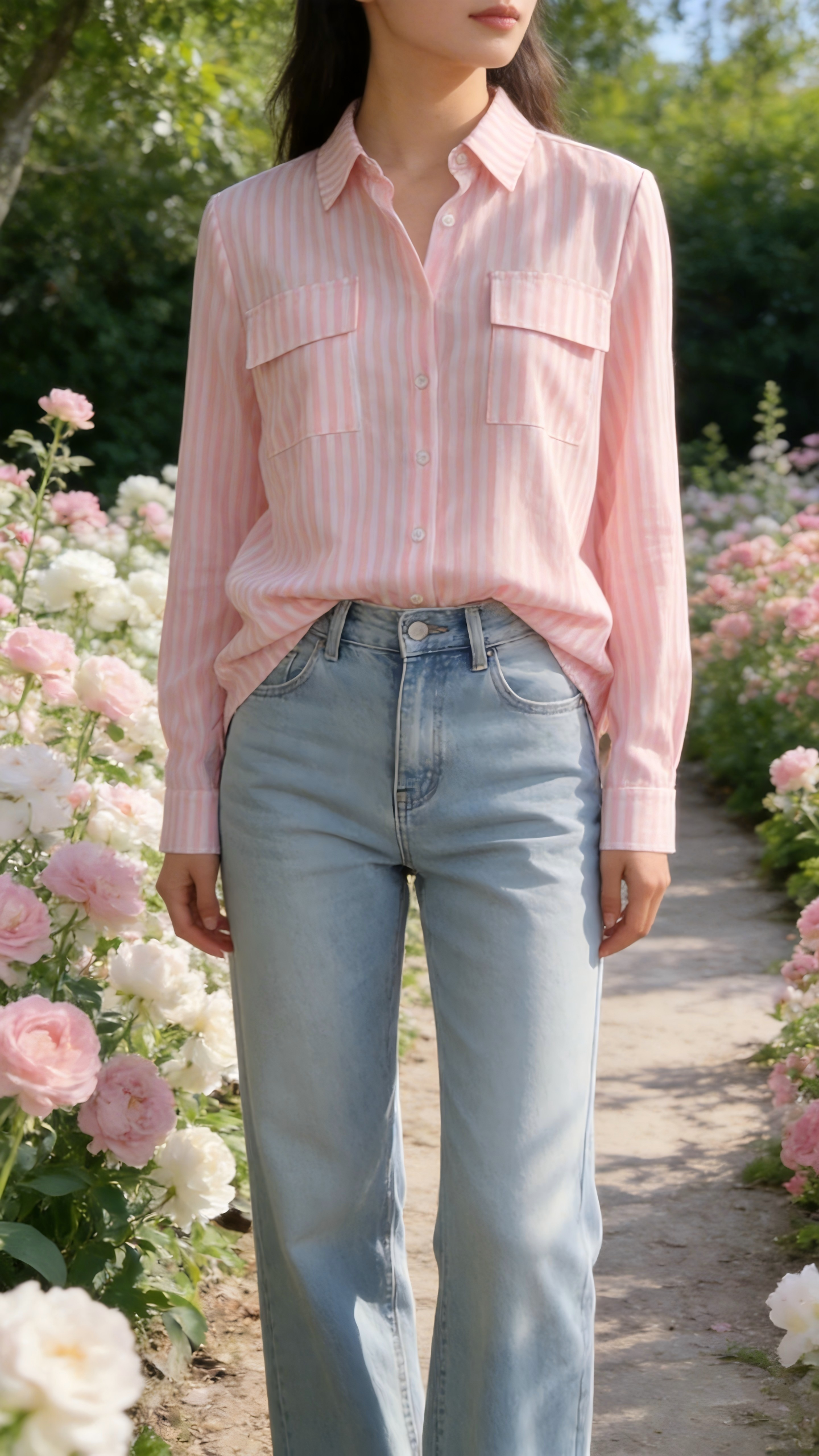 Premium Pink Stripe Woven Shirt