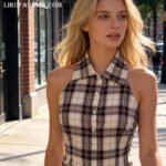 Sienna Checkered Sleeveless Shirt