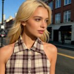 Sienna Checkered Sleeveless Shirt