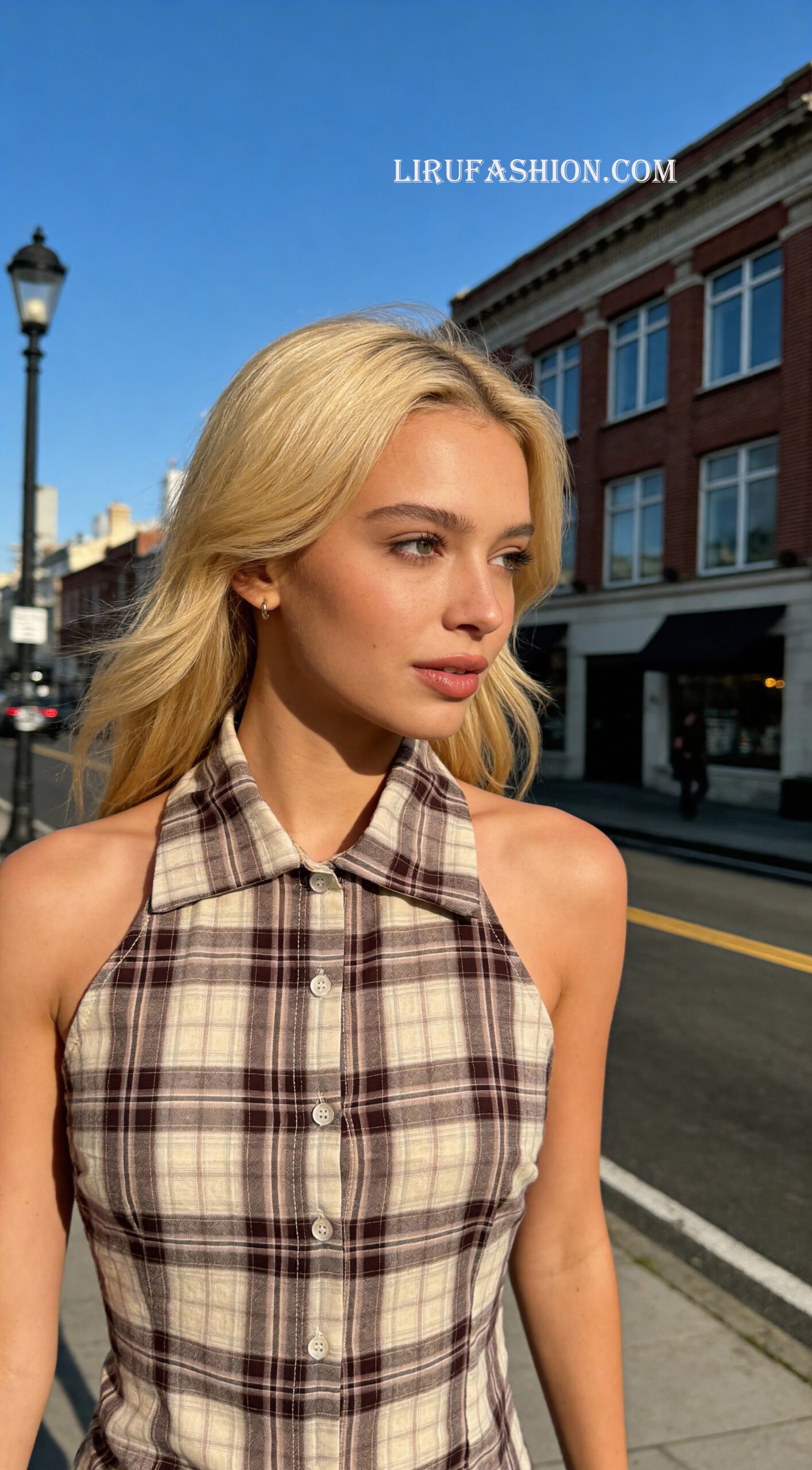 Sienna Checkered Sleeveless Shirt